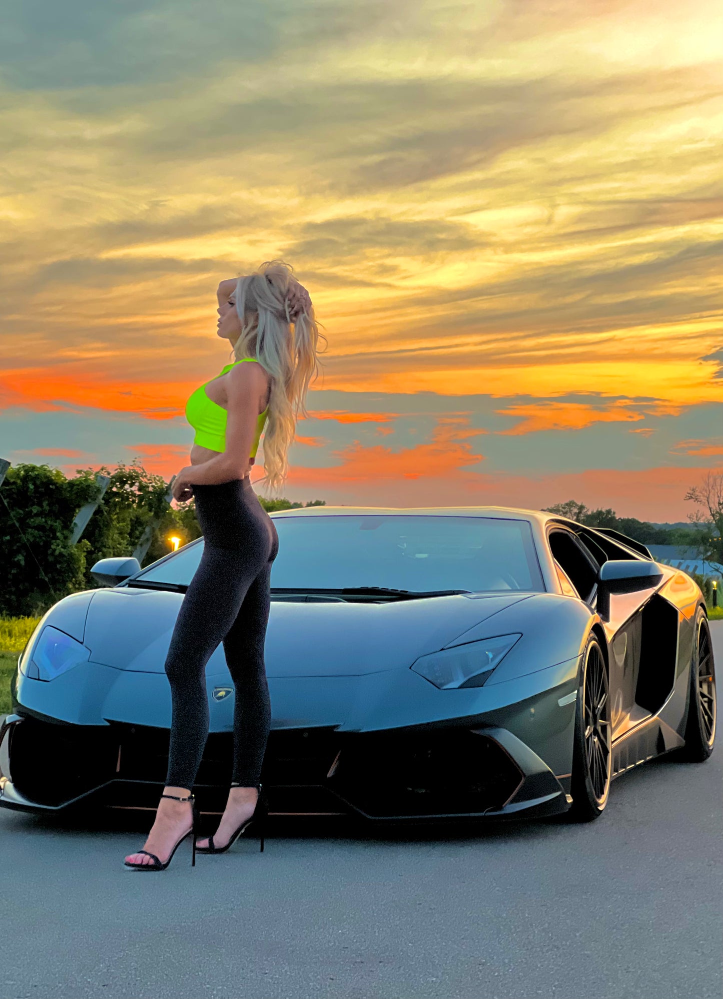 Neon Green Sports Bra