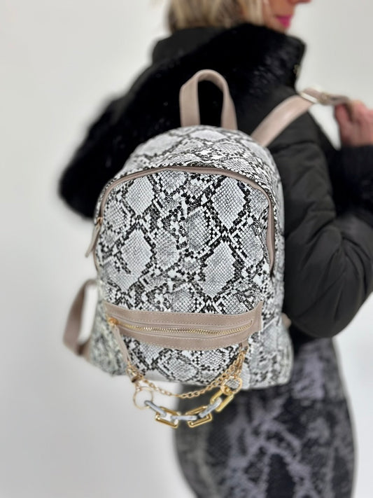 Snake print mini Backpack