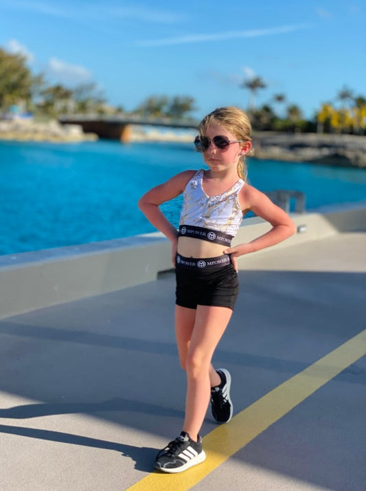 Metallic Gold Sports Bra