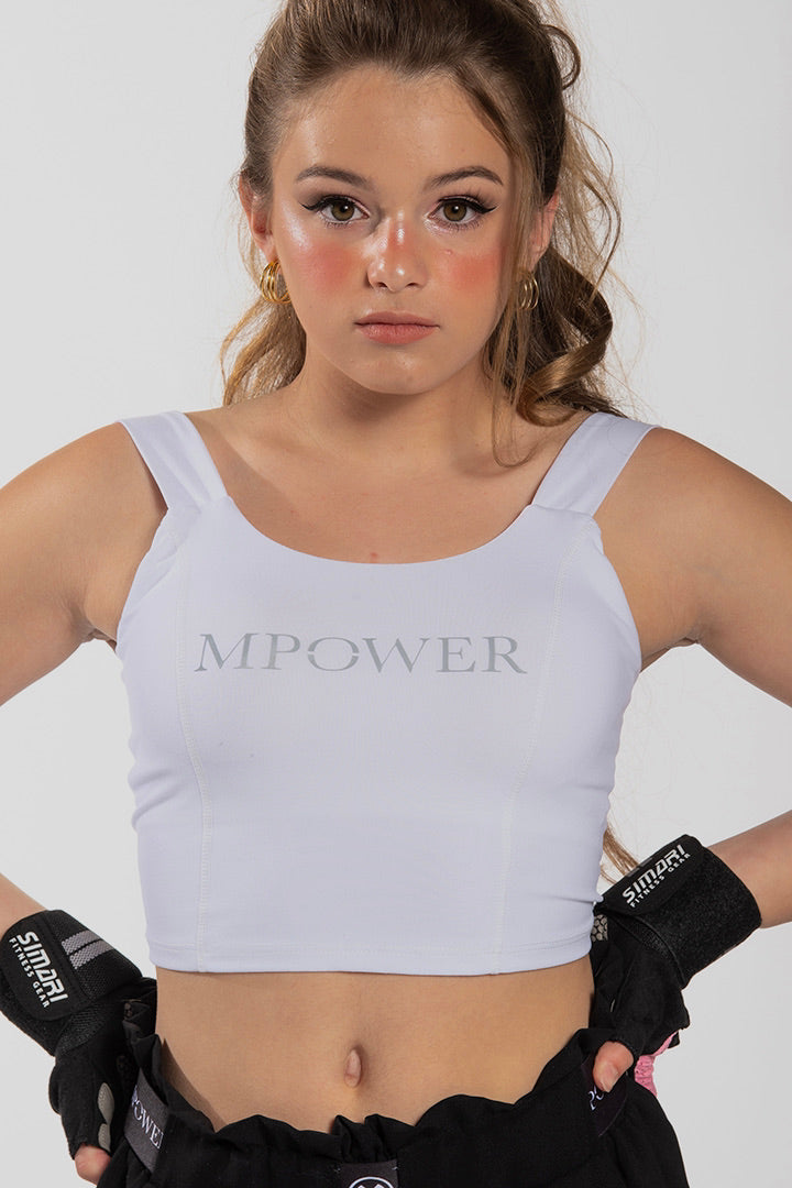 Mpower Twist Back Crop, WORK OUT CLOTHING, SPORTS CLOTHES , KCFW, FITNESS APPAREL