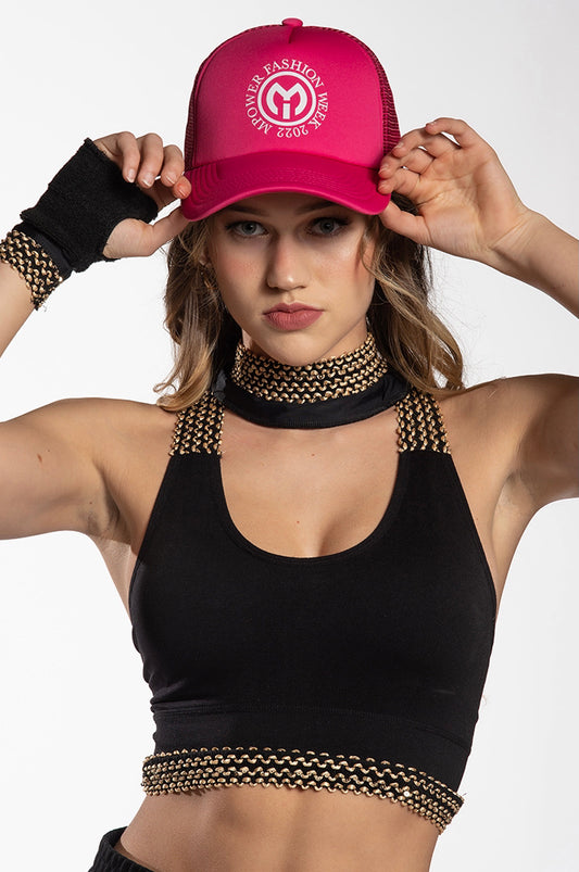 Shine On Sports Sequence Long Line Black Bra