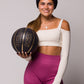 Long sleeve bra with thumb holes
