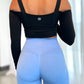Plum contour shorts