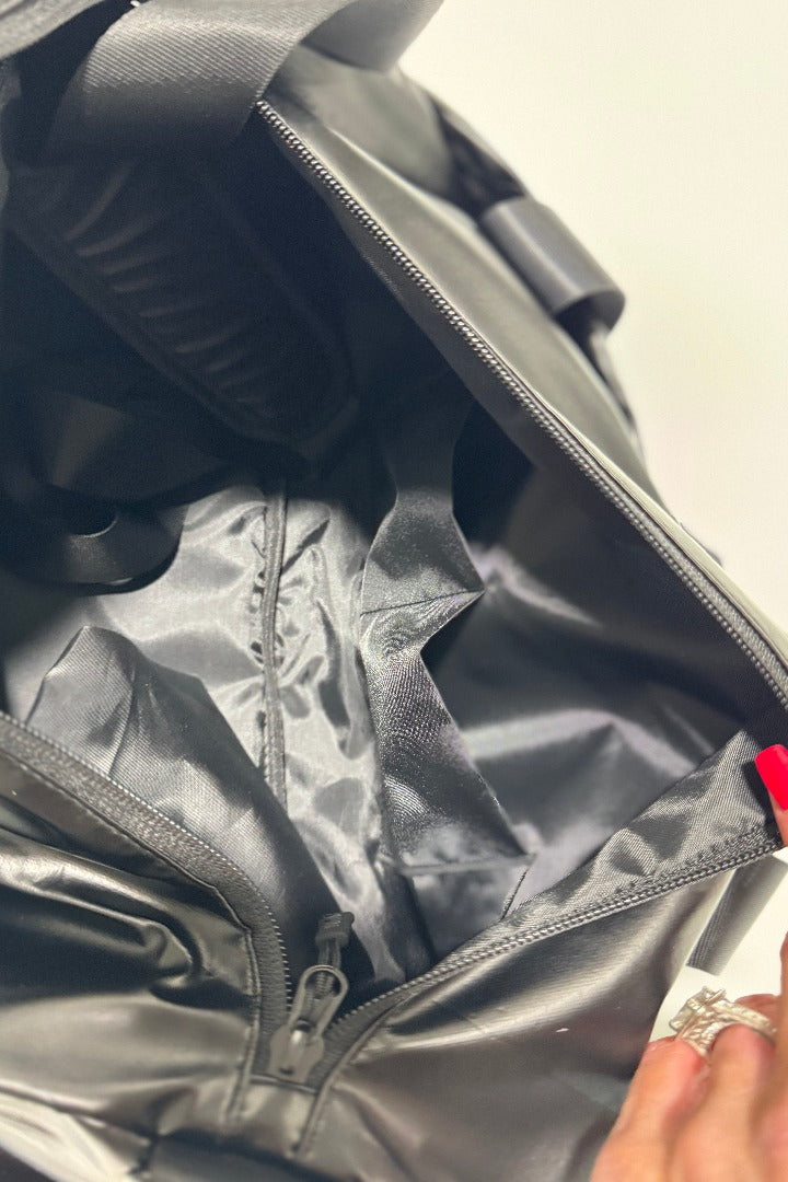 Limited Edition MPR Fashion week Black shine gym duffel