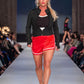 Watermelon red shine shorts