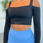 Long sleeve bra with thumb holes