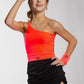NEON CORAL ONE SHOULDER TANK, SPORTS CLOTHES, FITNESS APPERAL, WORK OUT CLOTHING
