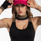 Shine On Sports Sequence Long Line Black Bra