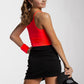 NEON CORAL ONE SHOULDER TANK, SPORTS CLOTHES, FITNESS APPERAL, WORK OUT CLOTHING